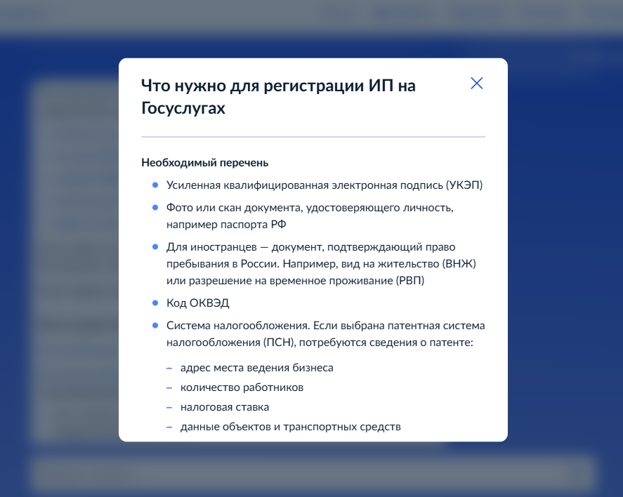 Регистрация ИП на Госуслугах 3