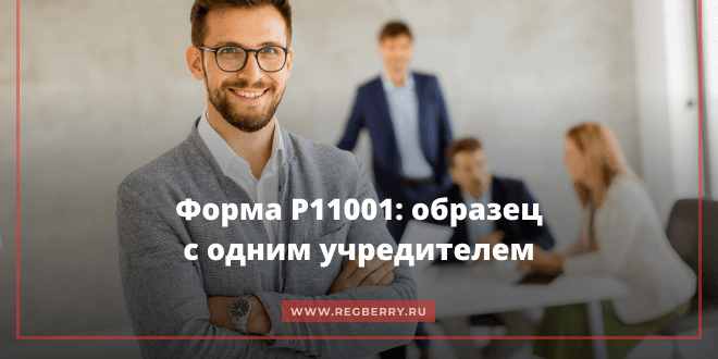 порядок заполнения формы р11001 с одним учредителем