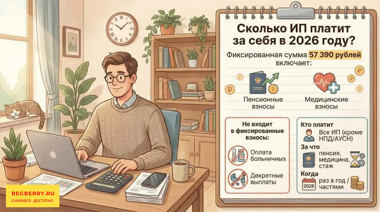 Взносы ИП за себя в 2026 году