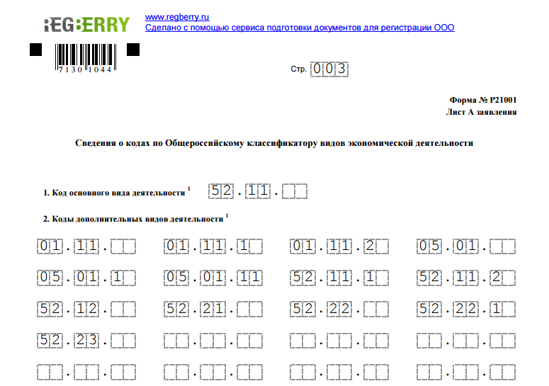 Новая форма р24001